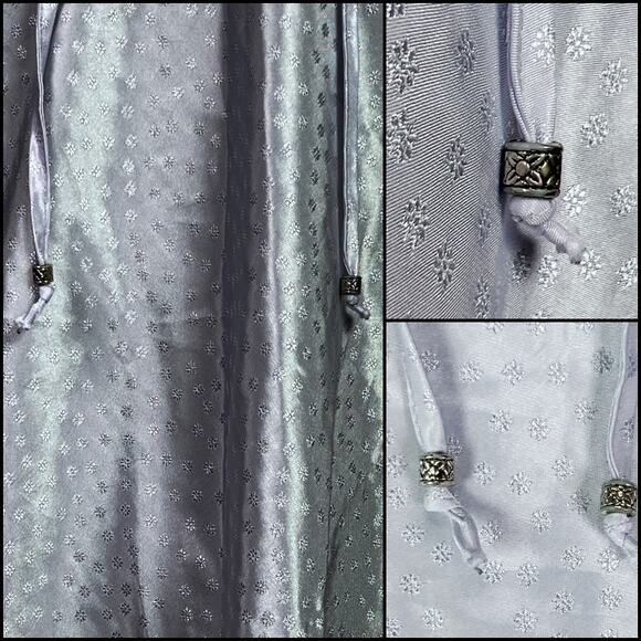 Delicate Treasures Intimates Lavender Shimmery Satin Nightie Night Gown Large - Picture 6 of 10